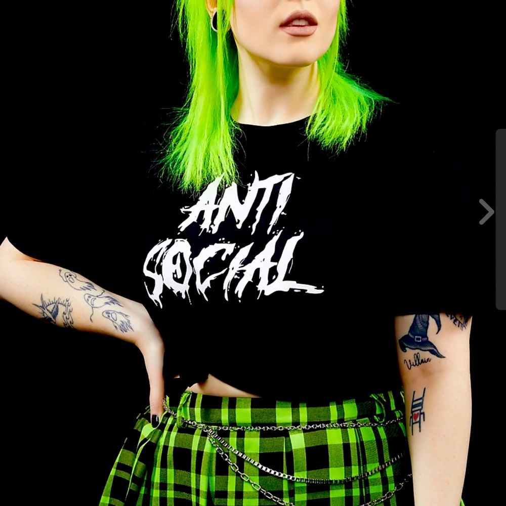 Anti-social Crop Tshirt